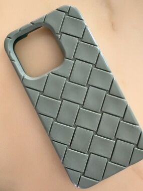 Bottega Veneta - Green Intreccio iPhone 15 Pro Case